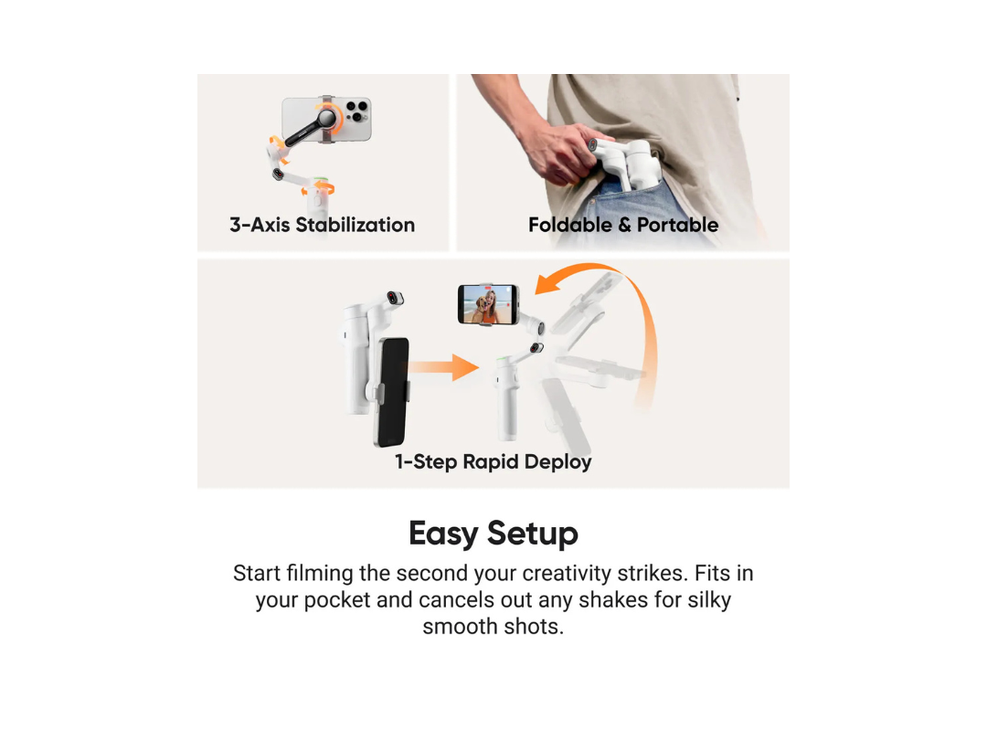 Buy Insta360 Flow 2 Pro Gimbal – AI Stabilizer, 10hr Battery – in Qatar Buy Insta360 Flow 2 Pro Gimbal – AI Stabilizer, 10hr Battery – in Qatar